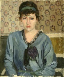 Portrait Of A Lady In A Blue Dress Portrait Of A Lady In A Blue Dress