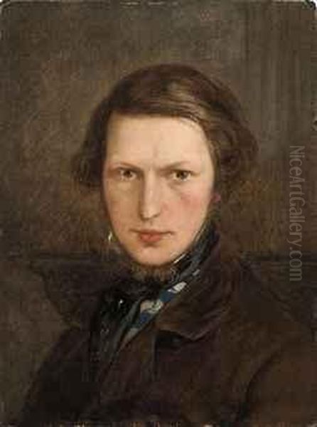 Self Portrait, Bust-length, In A Brown Coat - view 1