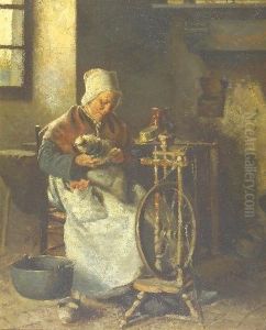 A Normandy Peasant Woman by Frederick Brown