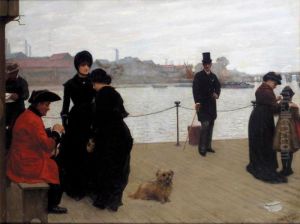 Waiting For The Boat, Chelsea Embankment Waiting For The Boat, Chelsea Embankment