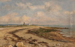 Entrance To The Harbor Of Norwalk, Connecticut by George Loring Brown