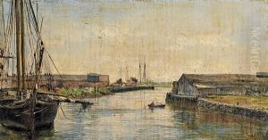 Unloading Coal In The Mystic River