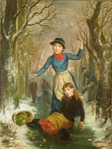 Gathering Firewood And On The Ice: Two by George Lunell Brown