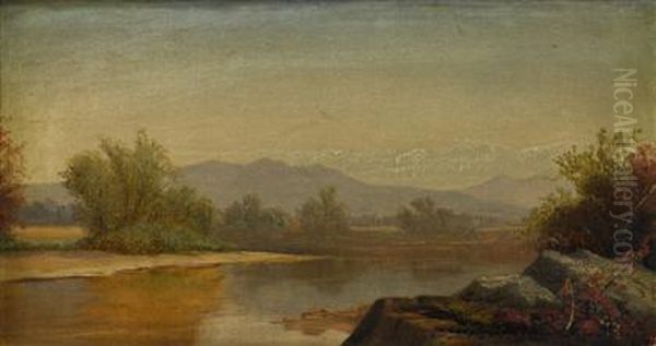 Mountain Landscape With River - view 1