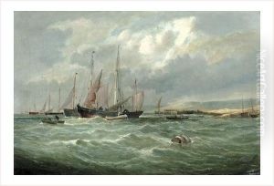 Les Voiliers A Anthor by Henry Harris Brown