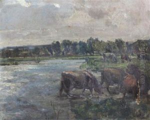 Cattle Watering by John Alfred Arnesby Brown