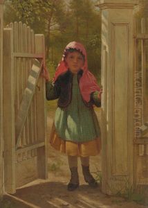 Girl At The Doorway by John George Brown