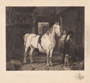 Scene D'ecurie by John Lewis Brown