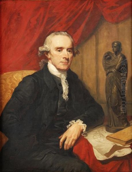 Portrait Of Nathaniel Chauncy Half Length Seated By Afigure Of Polyhymnia, A Book And A Drawing - view 1