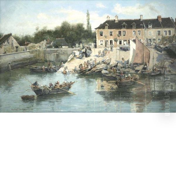 Workers In A Harbor - view 1