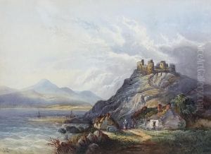 Castle Ruins Overlooking A Lake