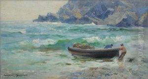 The Lobster Boat. by Alfred J. Warne Browne