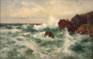 Waves Breaking On Thecornish Coast