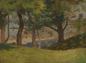 Under The Trees At Cushingis Island by Charles Francis Browne