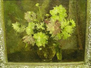 Still Life Of Flowers In A Vase by Hugh Browning