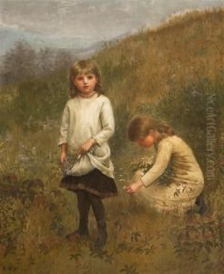 Gathering Flowers by Jennie Augusta Brownscombe