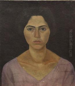 Portrait Of A Woman by Edward Bruce