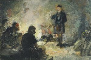Highlanders Around A Campfire