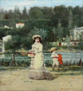 Afternoon Stroll by Lajos Bruck