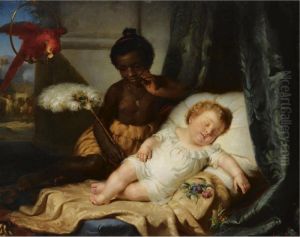 Watching The Baby Sleep by Hermann Brucke