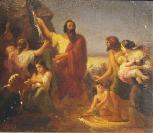 Moses Striking The Rock - view 1