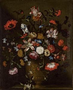 Tulipes, Iris, Roses, Volubilis Et Autres Fleurs Dans Un Vase by Jan Peeter Brueghel