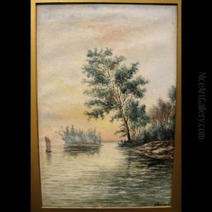 Boat By Island; Woodland Creek Study