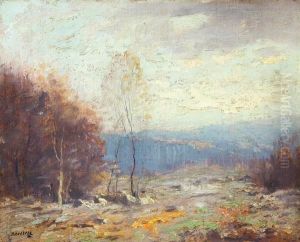 Lyme Autumn Landscape by George Matthew Bruestle