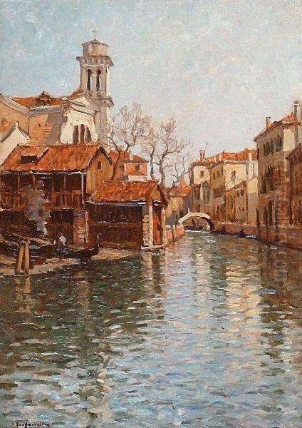 L'eglise San Trovaso Et L'atelier De Restauration Des Gondoles, Venise - view 1