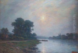 Paysage A La Gabarre by Victor Brugairolles