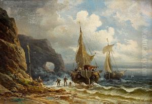 Sturmumtoste Steilkuste Mit Felsbogen