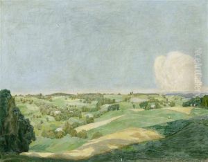 Summer Landscape With Clouds Near Madiswil by Hans Bruhlmann