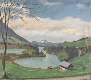 Lac De Montsalvens by Ernest Hiram Brulhard
