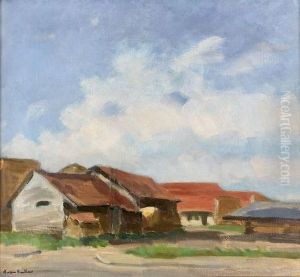 Sommerliche Ansicht Eines Bauernhofs. by Ernest Hiram Brulhard