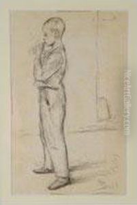 Nino Fumando Un Cigarrillo by Juan Brull Vinyoles