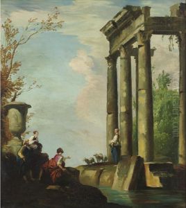 Property From A Philadelphia Collection
Capriccio With Three Figures by Constantino Brumidi