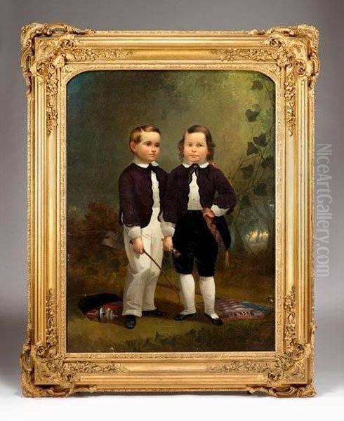 Portrait Of Rob And Tom Lindsay, Circa 1860 - view 1