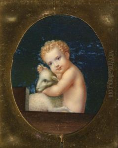 Cupid With Lamb by Constantino Brumidi