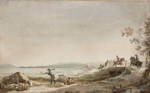 Scene De Chasse by Louis Auguste Brun De Versoix