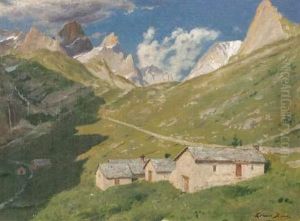 Chalets De La Gliere (a Gauche, Aiguille Et Pointe De La Gliere, Aiguille De Lepeira Et Col De La Grande Casse. Chalets De La Gliere (a Gauche, Aiguille Et Pointe De La Gliere, Aiguille De Lepeira Et Col De La Grande Casse.