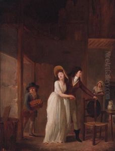 The Arrival At The Auberge; And The Departure by Nicolas Antoine Brun