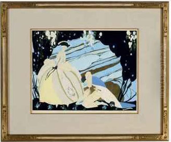 Lady With Pierrot - view 1