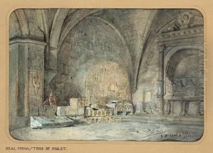 Interior Del Monasterio De Poblet by Llorenc Brunet Torroll