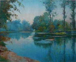 Morning Reflections On An Italian Lake by C. Brunner