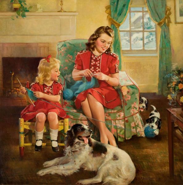 The Knitting Lesson - view 1