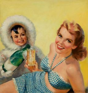Cliquot Beverage Company Ad Illustration