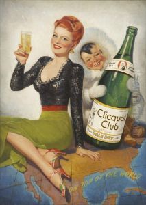 On Top Of The World, Clicquot Club Advertising by Frederick Sands Brunner