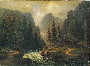 Paisaje Alpino Con Un Rio by Bruquer