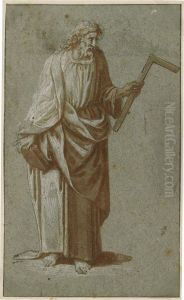Der Apostel Thomas In Ganzer Figur