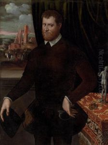 Portrait Of A Gentleman by Domenico Riccio Brusasorzi